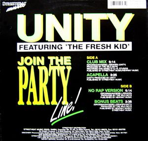 15/01/2023 - Unity featuring 'The Fresh Kid' - Join The Party Line (Vinyl, 12 )(Streetheat Music ‎– STH 561) (1990)(320) R-280671-1382235991-2278-jpeg