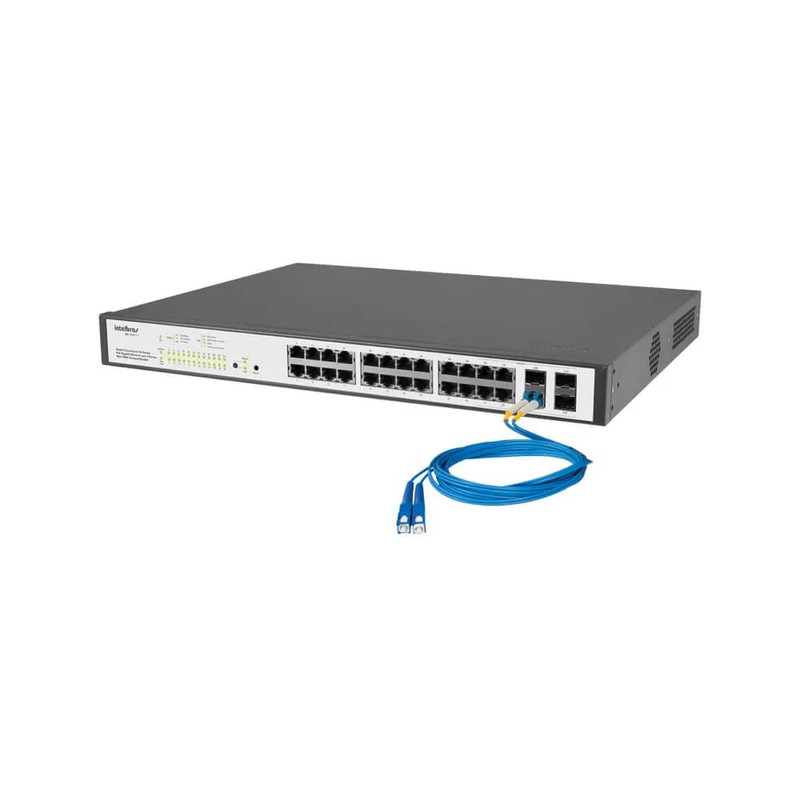Detalhe do Switch Intelbras S2328G-A.