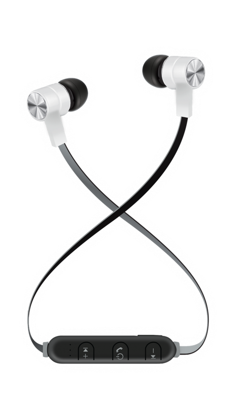Audífonos inalámbricos Maxell Bass 13 con diseño de banda para el cuello.