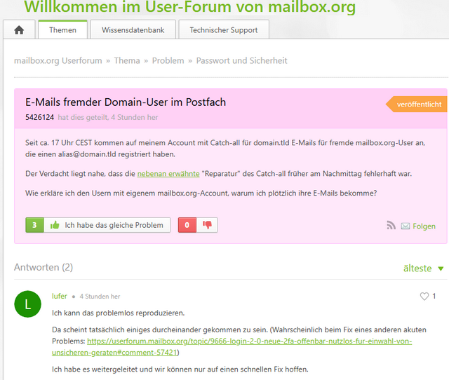 Problem beim E-Mail-Empfang