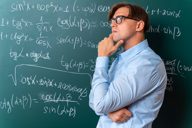 Homem Pensando em Matemática