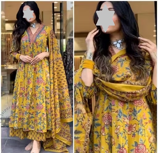 Yellow Kurta Plazo Dupatta Color 1 (KS151)