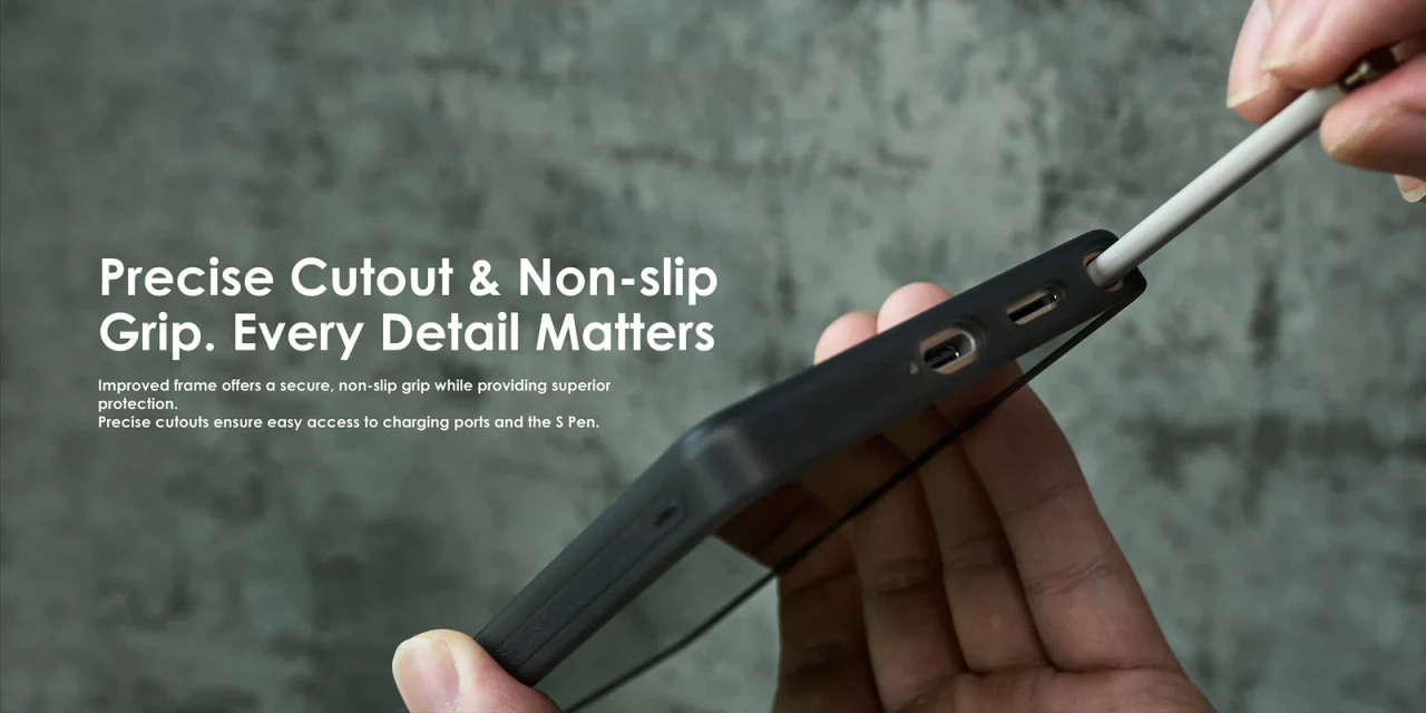 Husa pentru Samsung S25 Ultra, Aulumu Frosted, TPU rezistent, Compatibila MagSafe, Efect fosforescent, Protectie Camera, Butoane aluminiu, Racire activa CoolHyper, Protectie premium, Gri/Transparent S25 7