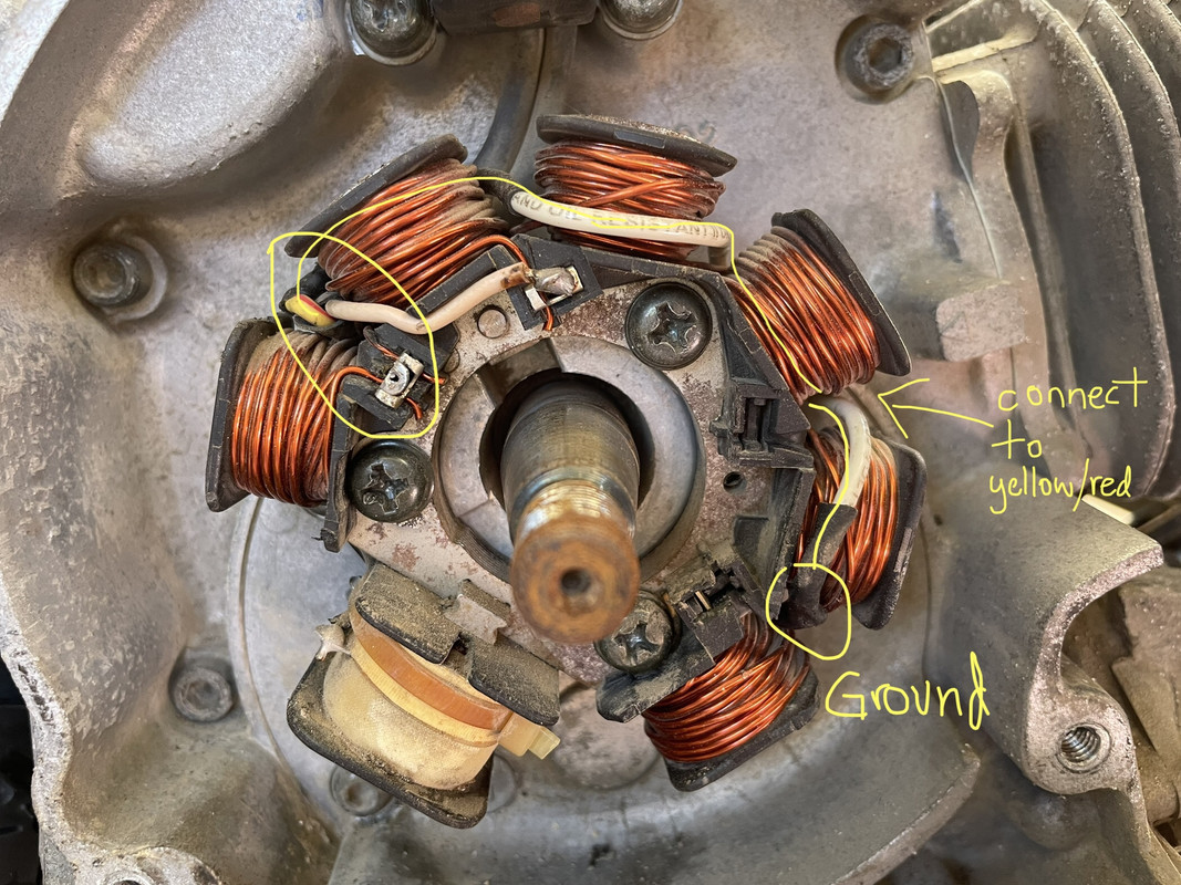 Floating the ground stator, did I do wrong? Scooter Forums