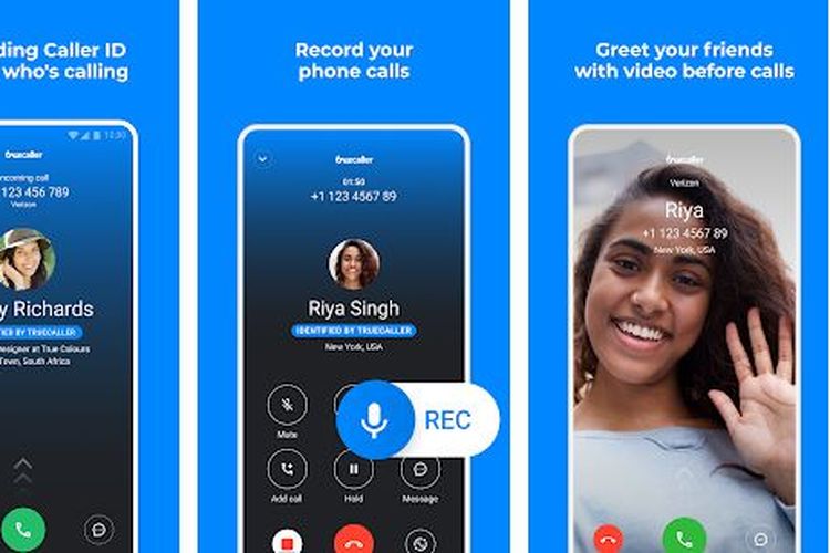 Aplikasi Truecaller.