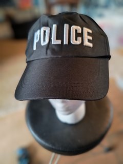 Black Police Cap