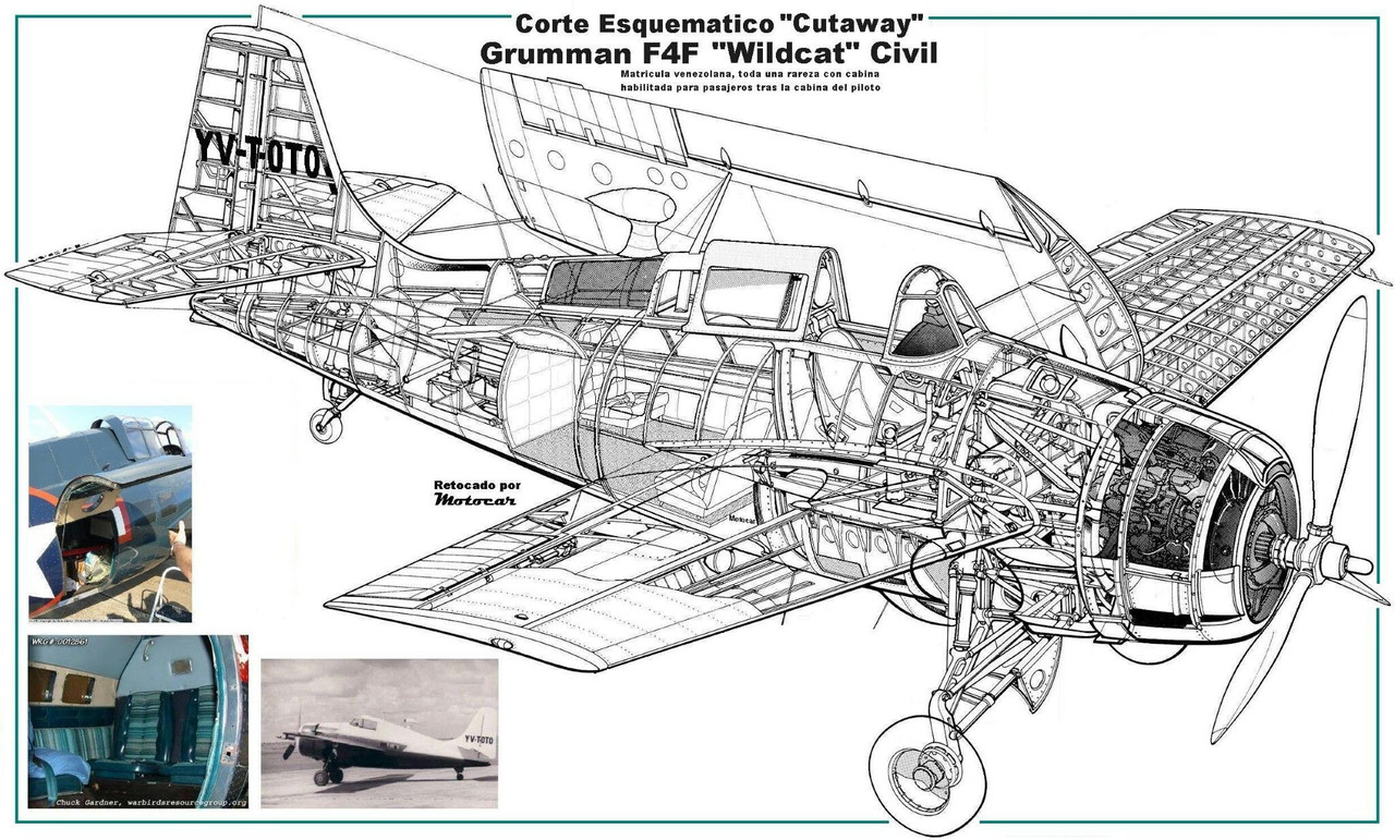 Cutaway Grumman F4F Civil