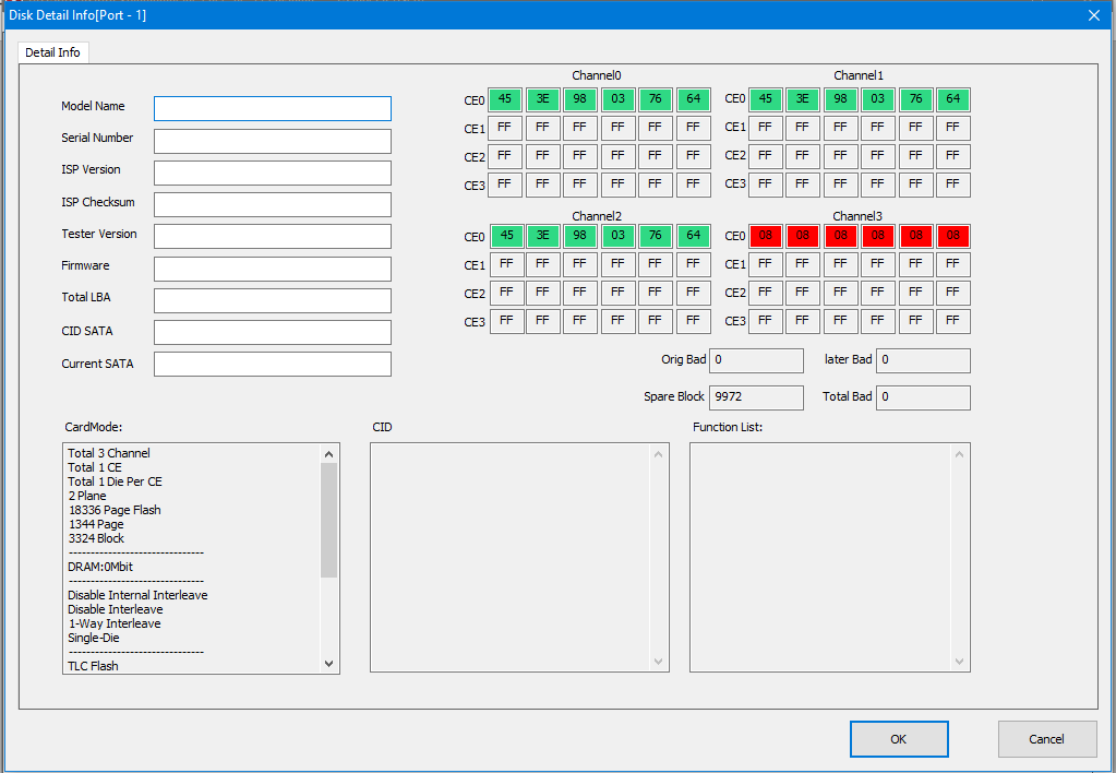SOmnAmbulit 256Gb YS9082HP, Flash ID Mismatching, память не определяется