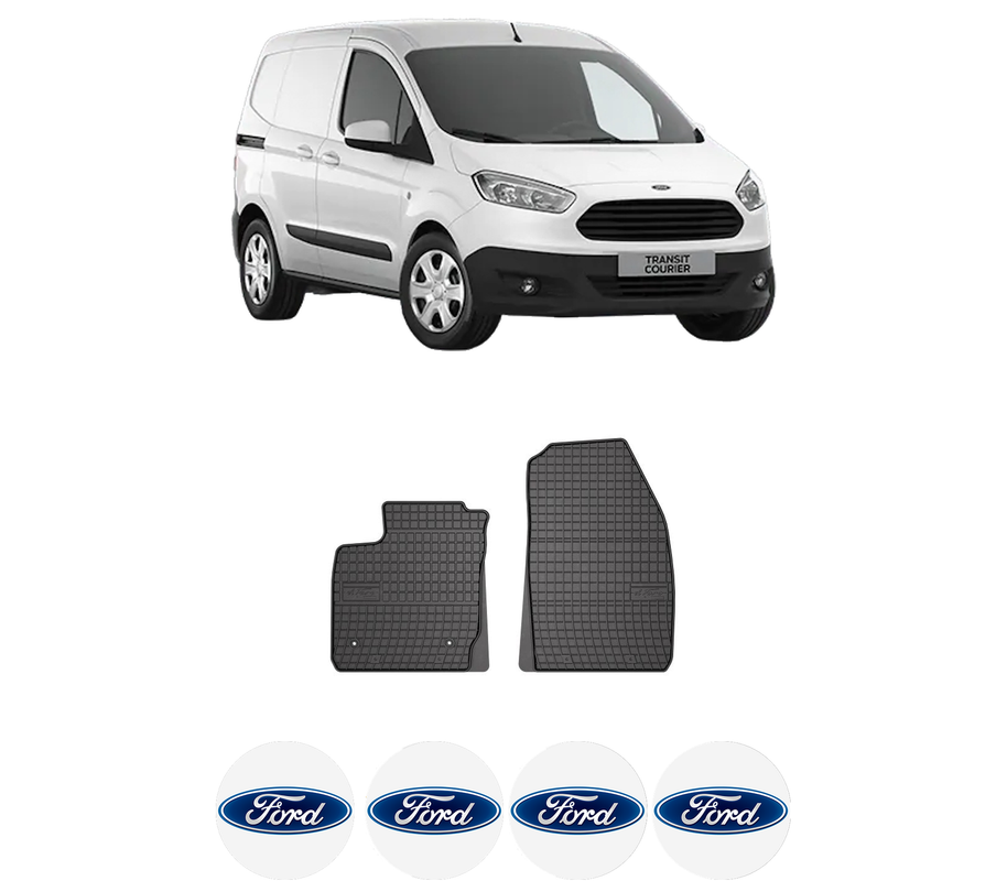 Set covorase presuri FORD TRANSIT COURIER B460 Box Body/MPV din 2014-2023, auto, din cauciuc thermoplastic, 4 Stickere auto cu FORD