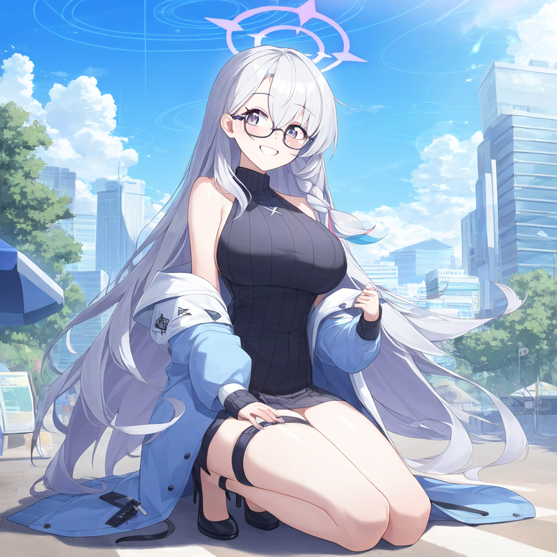 1girl, kotama (blue archive), blue archive, official art,aged up, depth of field s-1998146583