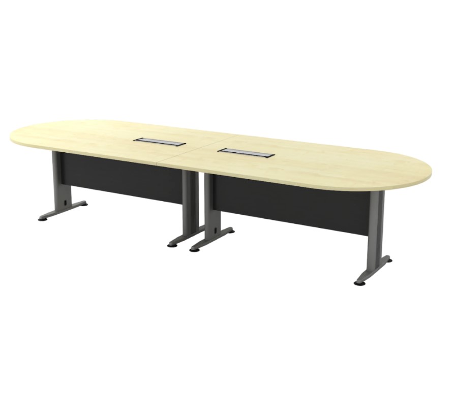 Oval Conference Table with Wire Trunking