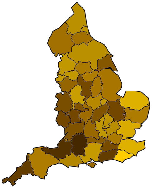 Which these blond hair maps of England is more correct? Which these blond hair maps of England is more correct?