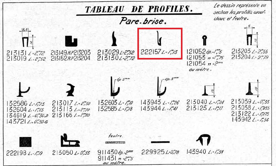 Joints de pare-brise - Cabtrac