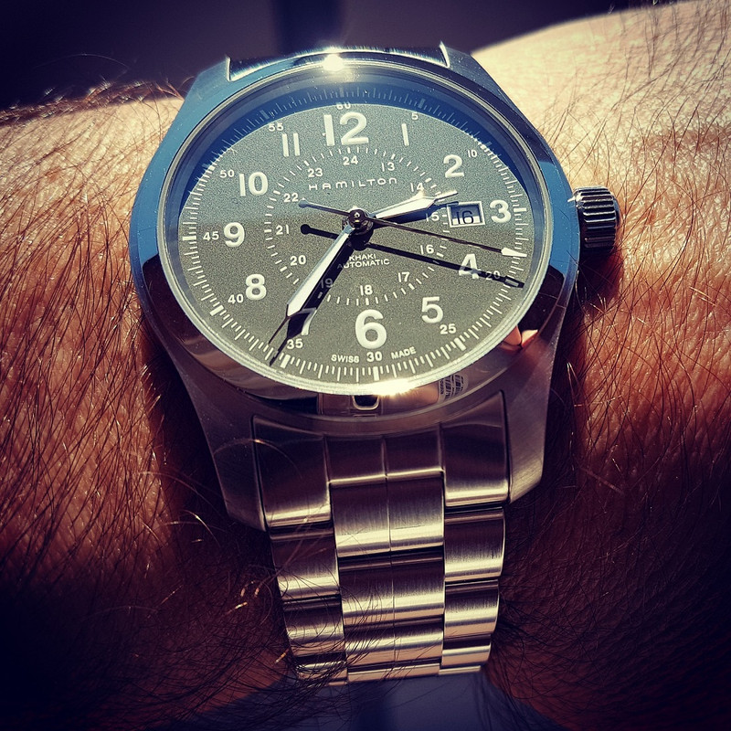 Hamilton Khaki Field Auto 42mm 100M Green Dial Cal. H10 Ref. H70