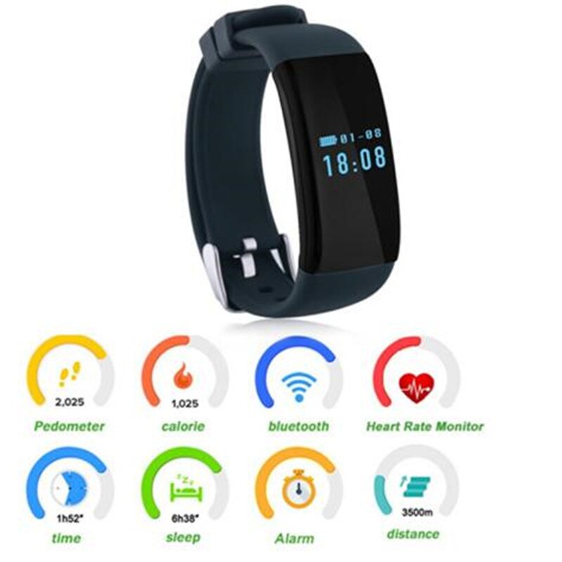 Bratara fitness MoreFIT™ D21, BT 4.0, Pedometru, Puls, Tensiune, Nivel  oboseala, Monitorizare somn, Calendar, Notificari apeluri, Stand-by 15  zile, Android, iOS, Notificari, Remote camera, Alb