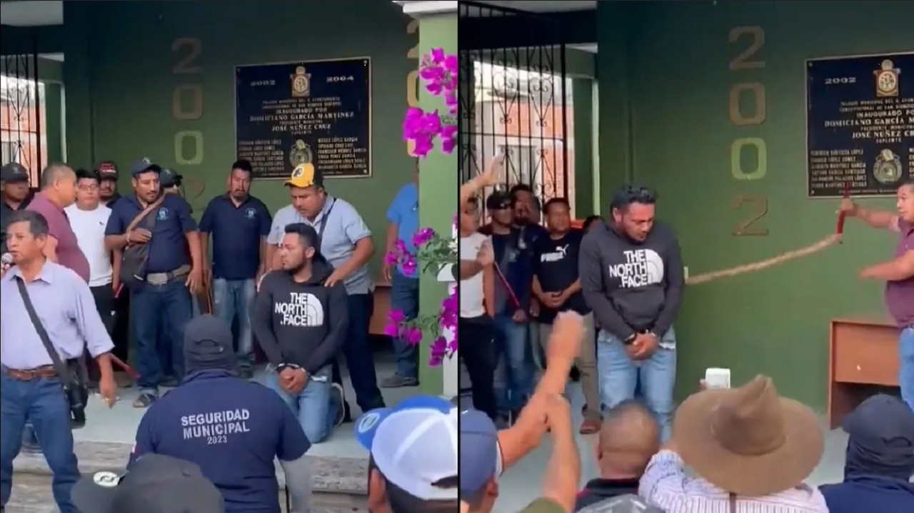 Extorsionador recibe latigazos tras ser capturado en municipio Oaxaca: video