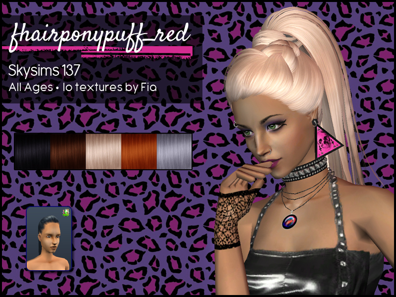 Ponypuff red hair preview