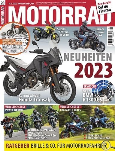 Cover: Motorrad Magazin No 20 vom 16  September 2022