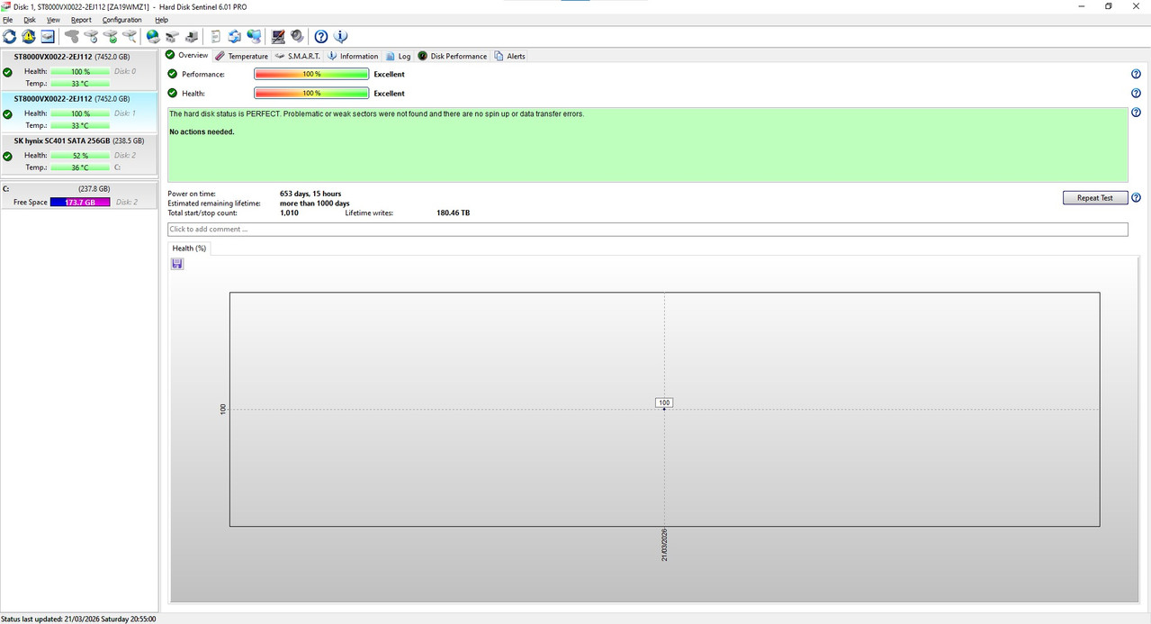 Seagate Skyhawk 3 5 8TB 02 ZA19WMZ1 100