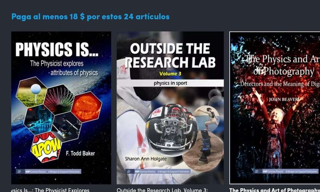 Humble Bundle: Kickass Physics bundle de libros de física. 4 libros en PDF por 1 dola o bundle completo por 18 dola 
