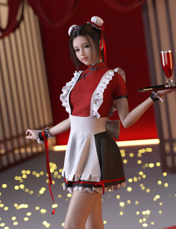 DFORCE MKTG BUNS MAID OUTFIT FOR GENESIS 8.1 AND 9