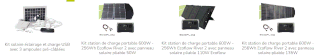 Des kits solaires nomade avec éclairage