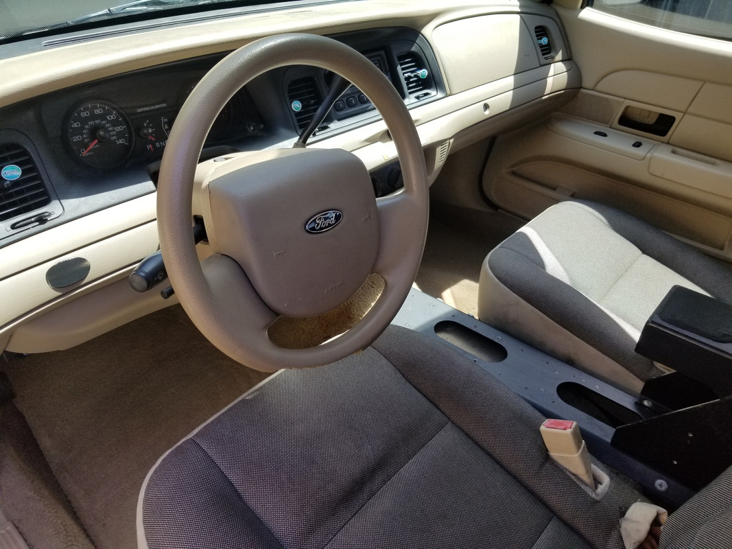 beige steering wheel