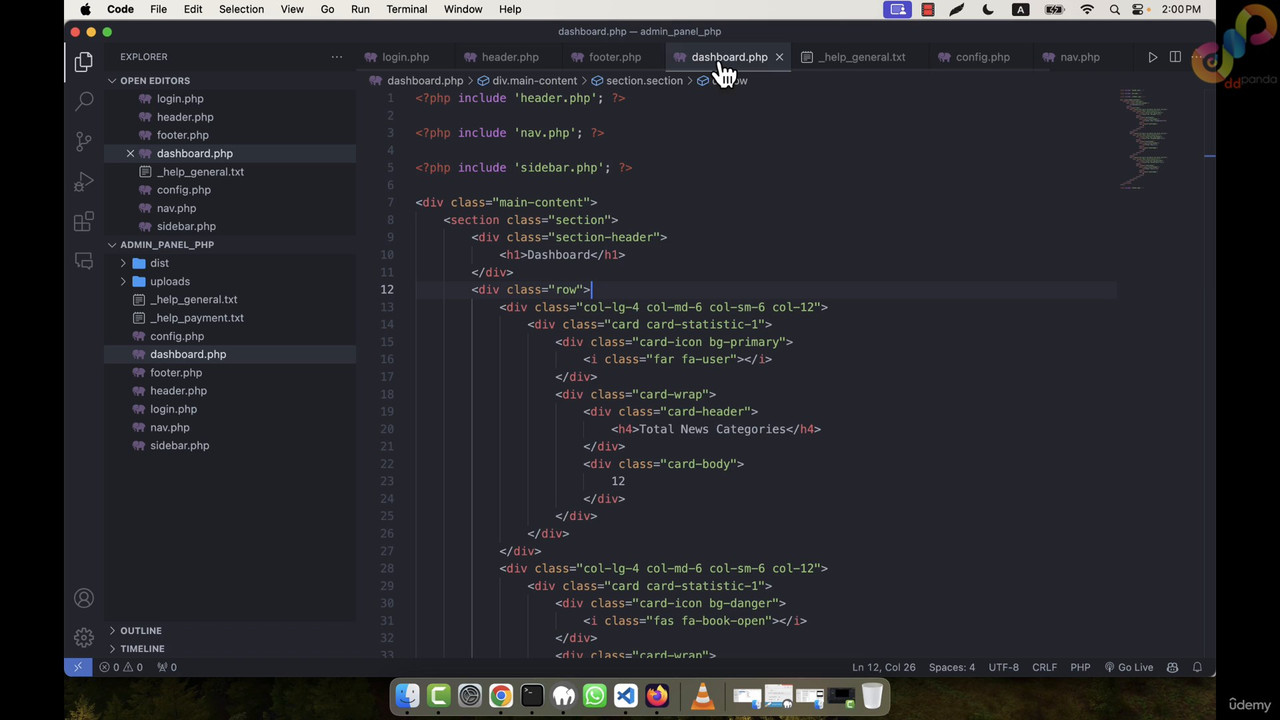 15 Config File and Mailtrap Setup 0001 00 03 24 screenshot