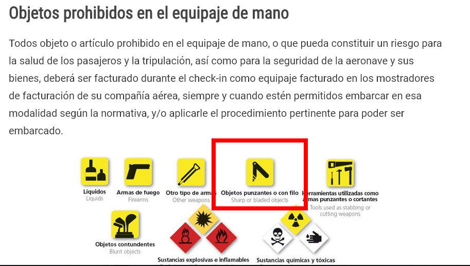 Equipajes: peso, dimensiones y articulos prohibidos - Foro Aviones, Aeropuertos y Líneas Aéreas