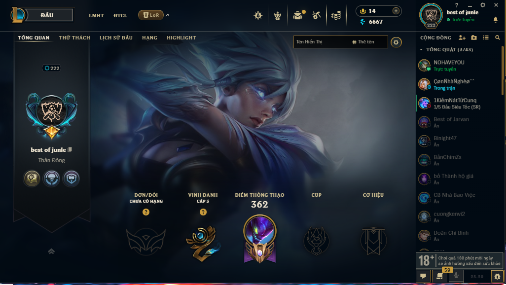 Acc LMHT # - Không Khung