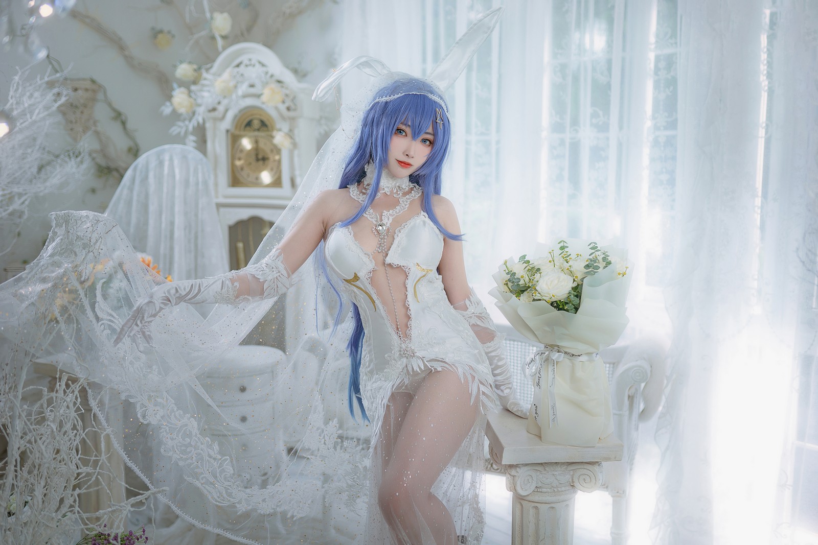 宮本桜 花园花嫁 Cosplay 写真集｜婚纱主题 高清图集（27P｜307MB）插图5