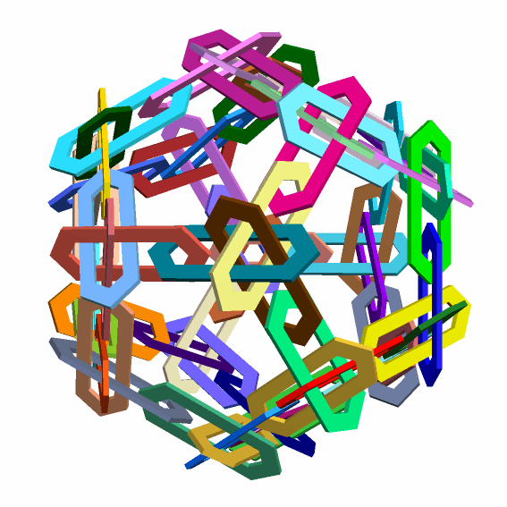 3D POLYCHAIN P3 1Augmented Subdivided Dodeca