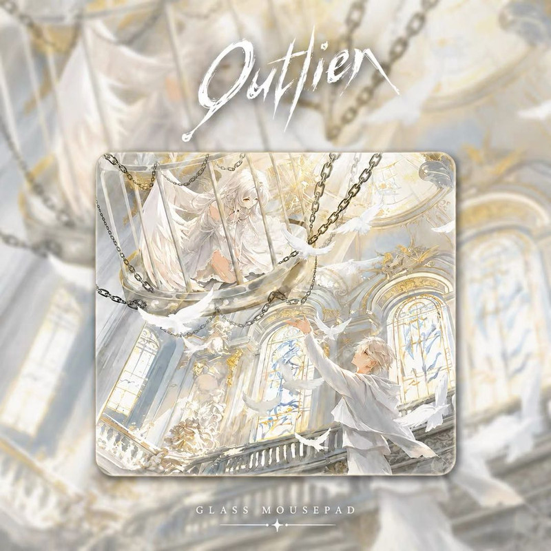 Outlier PRISON Bird ガラスマウスパッド