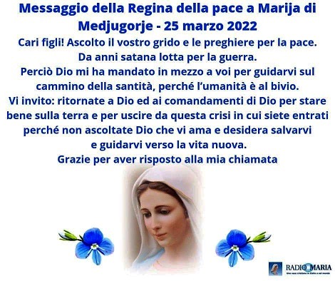La Madonna ha detto che l'umanità è giunta al bivio: bisogna scegliere dans Apparizioni mariane e santuari Messaggio-di-Medjugorje-del-25-marzo-2022