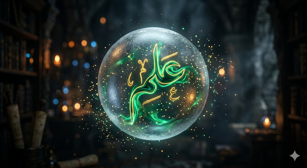 "آج کی پرامپٹ #05" کا آئیڈیا: تھری ڈی شیشے پر نقش اردو آرٹ