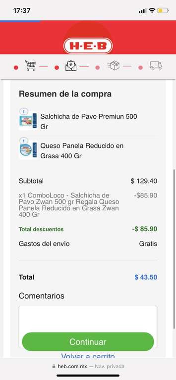 Salchicha de Pavo Zwan 500 gr Regala Queso Panela Reducido en Grasa Zwan 400 Gr | HEB Comboloco 
