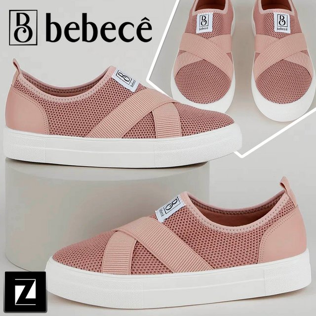 Slip On Bebecê Elástico Feminino – Rosa