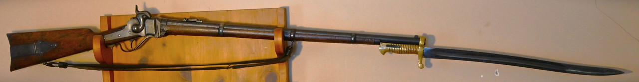 The New Model 1859 Sharps Rifle with the Ames saber bayonet attached