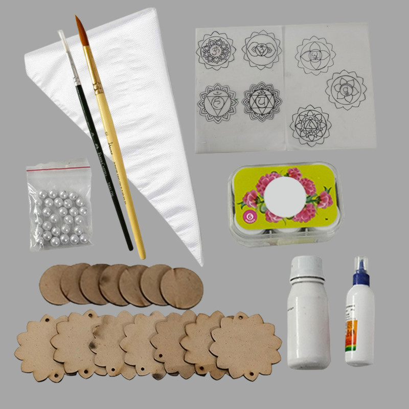 Penkraft Pen Mandala Advanced Art on a Wall Hanging 7 Chakras DIY kit