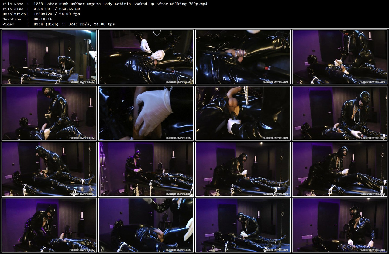 1253 Latex Rubb Rubber Empire Lady Letizia Locked Up After Milking 720p mp4