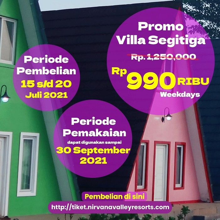 Promo menginap di Villa Segitiga Nirvana Valley Resort Bogor.