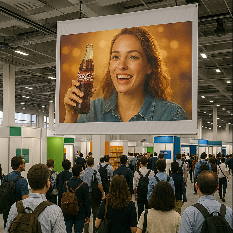 Ejemplo de proyección en lona CIKALA