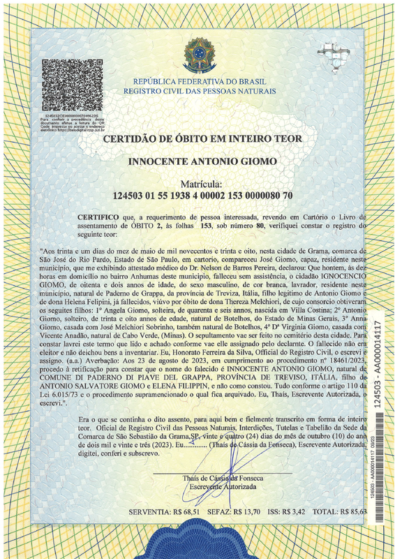 1. INNOCENTE ÓBITO