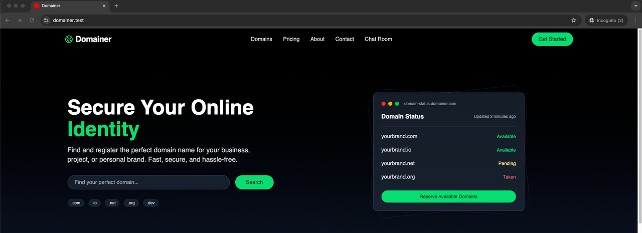 Domain with SSL using puma-dev and the .test TLD