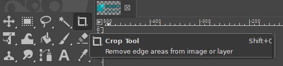 outil recadrage (crop tool) de GIMP