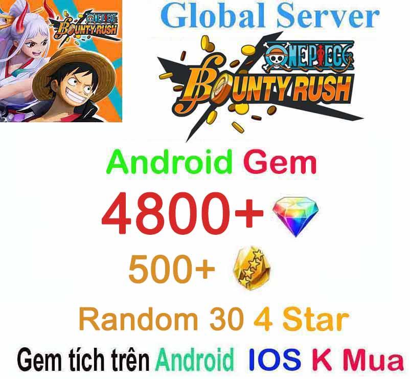 [Glb/Android] 4800+ Gems | One Piece: Bounty Rush