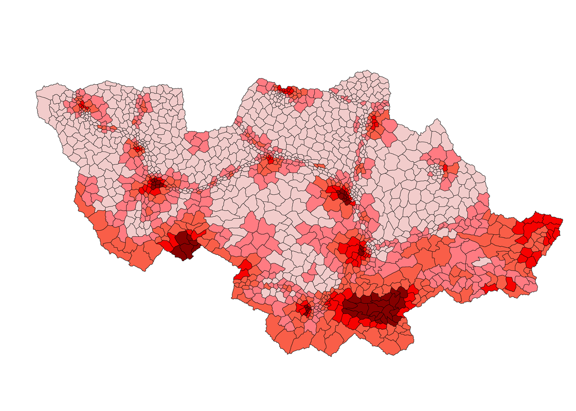Carte statistique sur les cas de crimes et atteintes à l'intégrité physique au sein de la République de Kartvélie
