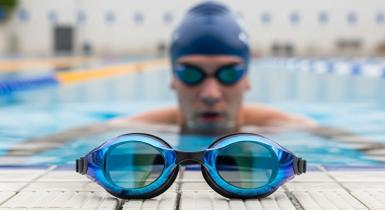 Профессиональные очки для плавания с зеркальными линзами для бассейна