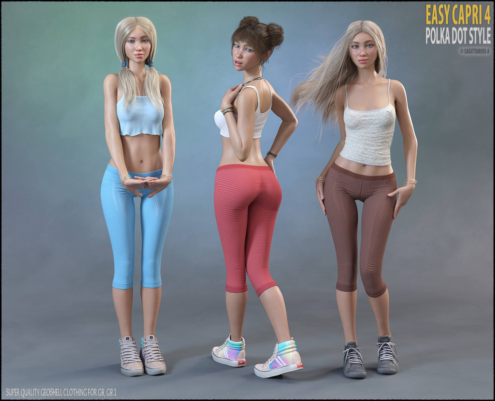 Easy Capri 4 for Genesis 8 and 8.1 Female