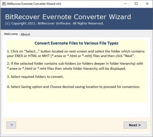 BitRecover Evernote Converter Wizard 4.0